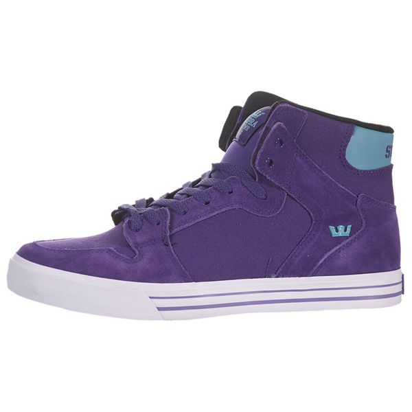 Supra Vaider High Top Shoes Mens - Purple | UK 86V5B15